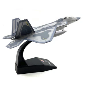 1/100 US F22 Raptor Stealth Fighter Aircraft Model Military Jet Scene Display t - Picture 1 of 13