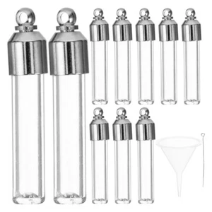 Glass Bottle Pendant Tiny Jars Mini Clear Bottles Decorative Empty - Picture 1 of 12