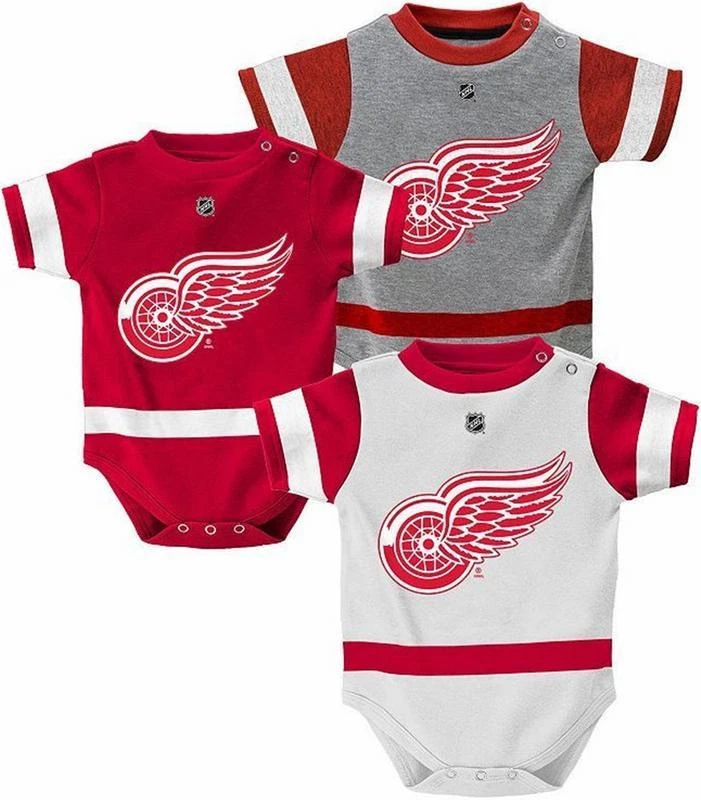 Detroit Red Wings Toddler Creeper 3 piece Set - Image 1 of 1
