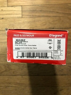 10 x IG5362-WSP Pass Seymour Legrand White Isolated Ground  Receptacle 5-20R 20A - Image 1 of 2