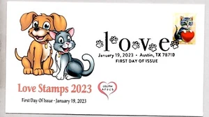 #5745 LOVE SERIES KITTEN CAT FIRST DAY OF ISSUE, AFDCS CEC/FM CACHET FDC - Picture 1 of 1