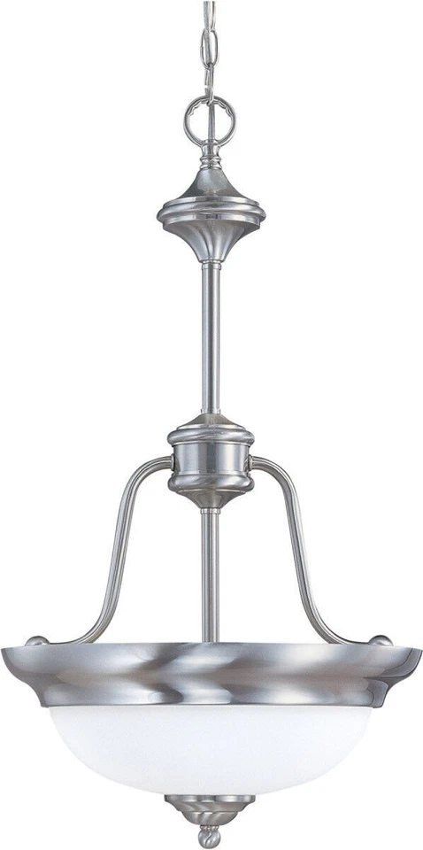 Nuvo Glenwood 2 Light Brushed Nickel Pendant/Chandelier Orig $210 - Image 1 of 1