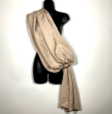 Pura Vida Baby Sling Wrap Carrier PVRS-NAT01 bamboo linen oatmeal tan 2 rings - Image 1 of 4