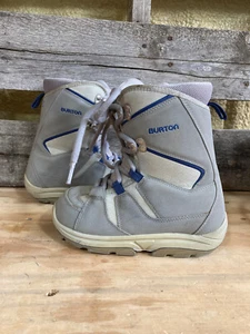 Burton Moto Snowboard Boots - Kids Size 5 - Lace Up - Grey - Youth - Grom - Picture 1 of 9