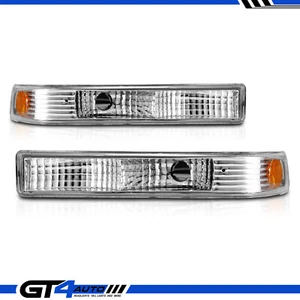 For 1998-2004 Chevy S10 Blazer Chrome Turn Signal Bumper Parking Lights Pair - Picture 1 of 5
