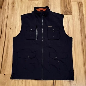 Jeep Chariot Utility Vest Zip Up Multiple Pockets Fishing Safari Blue Size 2XL - Picture 1 of 12