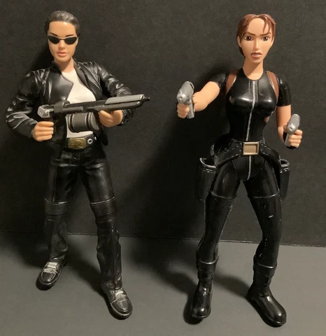 (2) Lara Croft Tomb Raider Action Figures Lot Encounters the Ferocious Doberman Cover