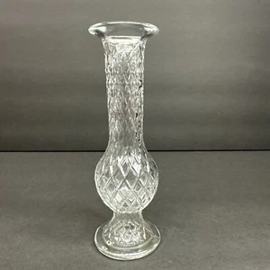 E.O. vintage Brody Co C-920 vaso bocciolo vetro trasparente stile reticolo diamantato usato in ottime condizioni clessidra - Foto 1 di 8