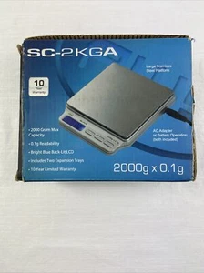 American Weigh Scales. SC-2KGA. NEW 2000G X 0.1G. Precision scale Kitchen - Foto 1 di 13