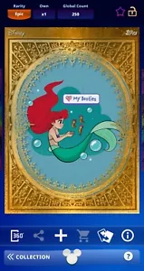 DIGITAL Topps Disney 2025 Girls Can Do Anything Gold Ariel Epic Limited To 250cc - Imagen 1 de 3
