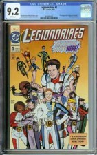 LEGIONNAIRES #1 CGC 9.2 WHITE PAGES // DC COMICS 1993