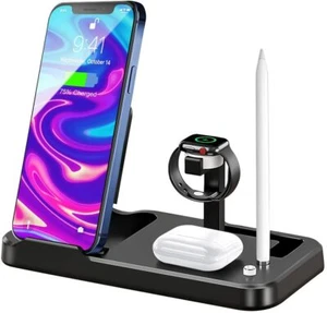 4 in 1 Wireless Charger,Fast Wireless Charging Station&Stand with Breathing - Picture 1 of 8