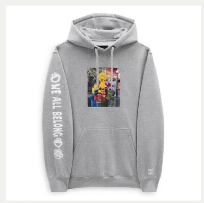 VANS Pullover Sudadera con Capucha Plaza Sésamo Big Bird Sudadera Gris Para Hombre Grande Nueva con Etiquetas Foto 1 de 4