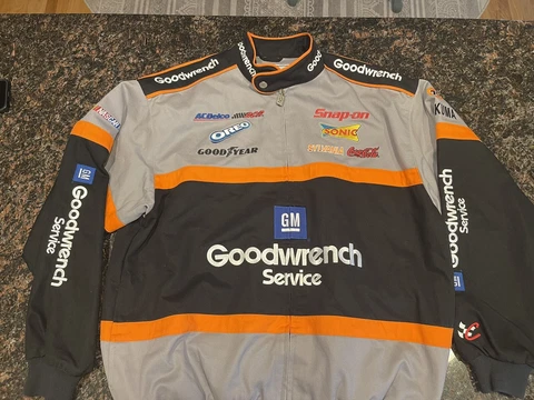 Kevin Harvick GM Goodwrench Service Cotton Patchwork Jacket Size L Cover