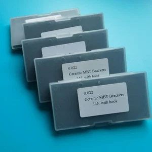 20 X Staffe Dentali Staffa Ortodontica Ceramica Mini MBT 022 Slot 345 Ganci Dente - Foto 1 di 8