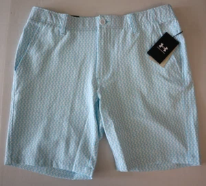 Under Armour 1383953-100 Men's Sz 34 White UA Drive Printed Taper 9" Shorts $75 - Picture 1 of 10