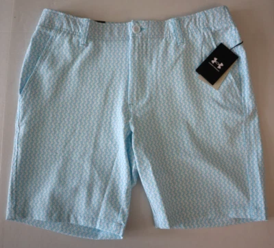 Pantalones Cortos Under Armour 1383953-100 Para Hombre Talla 34 Blanco UA Drive Estampado Cónico 9" $75 Foto 1 de 4