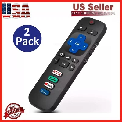 2 x New Replacement Remote RC280-01 For TCL ROKU TV Radio Vudu 32FS3700 40FS3750 - Image 1 of 4