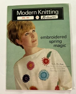 Knitmasters Modern Knitting Magazine April 1967 Vintage Knitting RARE FIND - Picture 1 of 4