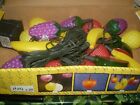 vintage retro kitsch style fairy lights boxed unused exotic fruits made Sweden