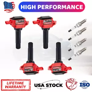 4 PACK Spark Plug and Ignition Coil UF724 & 9351 for 2014-2015 Forester H4 2.5L - Picture 1 of 19