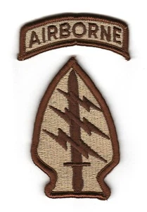 SPECIAL FORCES Gp "Patch & Tab" DESERT Brown Border (Fabrication 1990-2000) - Imagen 1 de 1