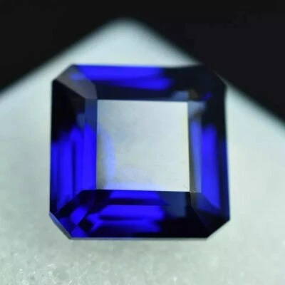 Maravillosa piedra preciosa suelta CERTIFICADA zafiro azul 20-22 quilates forma cuadrada Foto 1 de 4
