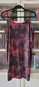 Minikleid Chinesischer Drache | schwarz-rot | L/XL | Neu! - Bild 1 von 2