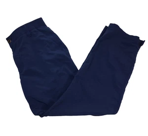 Under Armour Pants Mens 36x32 Blue Golf Straight Loose Fit Elastic Comfort Waist - Picture 1 of 10