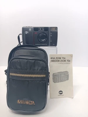 Câmera de Filme Minolta Freedom Zoom 70C Point & Shoot Lente 35-70mm com Bolsa Leia Desc. - Imagem 1 de 4