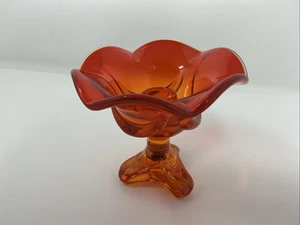 Candelabro Viking Glass Amberina Caqui Naranja 6 Pétalos - Imagen 1 de 6