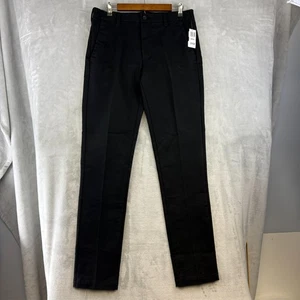 Izod Pants Men's 32x34 Black Chino Sport Flex Slim Fit Stretch Flat Front NEW - Picture 1 of 13