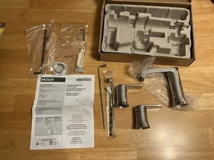 Moen T6708 Genta LX Chrome 2 Handle Widespread Lavatory Faucet NEW Open Box - Picture 1 of 3