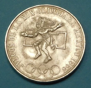 1968 MEXICO 25 PESOS OLYMPICS MEXICO CITY - Silver - Picture 1 of 2