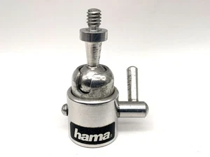 hama Stativkopf silber Mini Kugelkopf 1/4 auf 3/8 - Picture 1 of 2