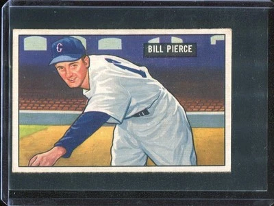 1951  Bowman  Baseball    # 196   Bill Pierce   (NM)   Near Mint - Image 1 of 2