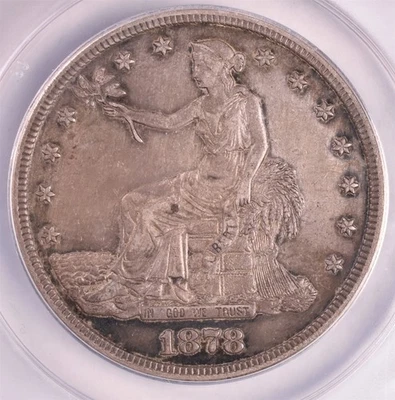 1878-S Trade Silver Dollar - ANACS EF45 Details  - Image 1 of 3