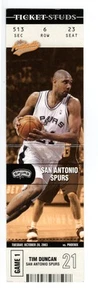 2003-04 Fleer Authentix Ticket Studs #13 Tim Duncan - Picture 1 of 1