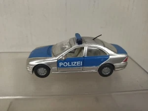 MERCEDES-BENZ W203 C230 POLIZEI SILVER/BLUE (2) 1:60/apx 1:64 SIKU 1375 NO BOX - Imagen 1 de 6