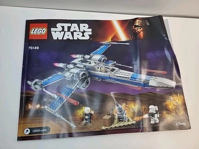 Lego Star Wars 75149 Resistance X-Wing Fighter Instruction Manual Book ONLY  - Image 1 of 4
