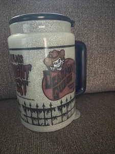 Vintage Six Flags Fright Fest Necropolis Deadman’s Gulch Thermobecher 1996 Glitzer - Bild 1 von 10