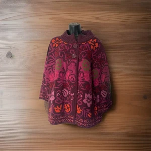 Maglione con cappuccio Coldwater Creek XL misto lana colori autunnali Bx12 - Foto 1 di 8