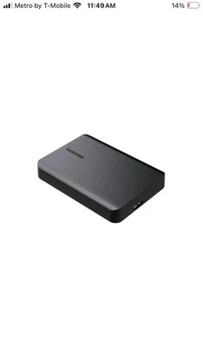 Toshiba Canvio Basics 4Tb Portable External Hard Drive Usb 3.0, Black  Personal  - Image 1 of 2