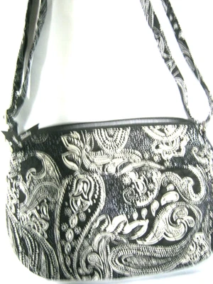 Vera Bradley Saddle Crossbody Stellar Paisley Turn Lock Flap Purse NWOT 8 x 11x3 - Image 1 of 4