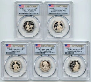 2025 S 25C Clad Womens Quarter Set PCGS PR70DCAM First Strike - Picture 1 of 1