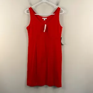 New York & Company Womens Small Dress Red Knit Tank Pullover Sleeveless 21048 - Picture 1 of 11