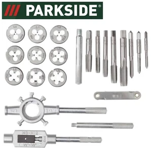 Juego de 21 piezas de grifo y troqueles Parkside corte reparación reenhebrado métrico roscas ISO + - Imagen 1 de 5