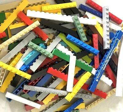 LARGE LEGO BRICK LOT of 100 Mixed Color 1X16 1X12 1X10 1X8 1x6 FREE SHIPPING !! - Image 1 of 4