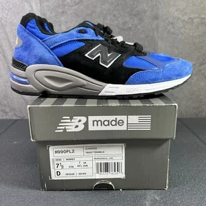 New Balance 990v2 Made In USA Blue Suede 2021 Size 7.5 Mens Shoes M990PL2 - Picture 1 of 12