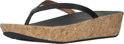 Sandalias chanclas para mujer talla 11 NUEVAS negras cuña Foto 1 de 4